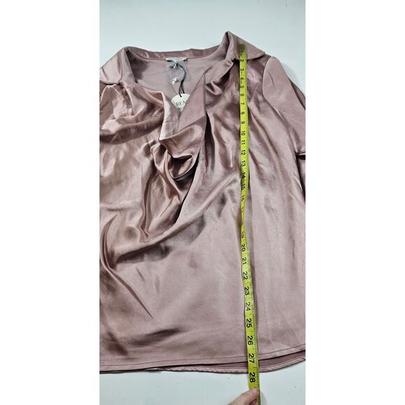 NWT Marissa Top Dusty Pink REMI x REVOLVE adjustable flirty drape sexy satin L - Picture 11 of 11